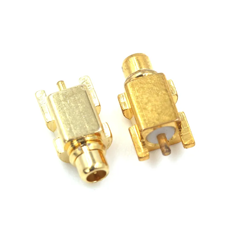 Edge-mount MMCX connector on a PCB Edge-mount MMCX connector on a PCB