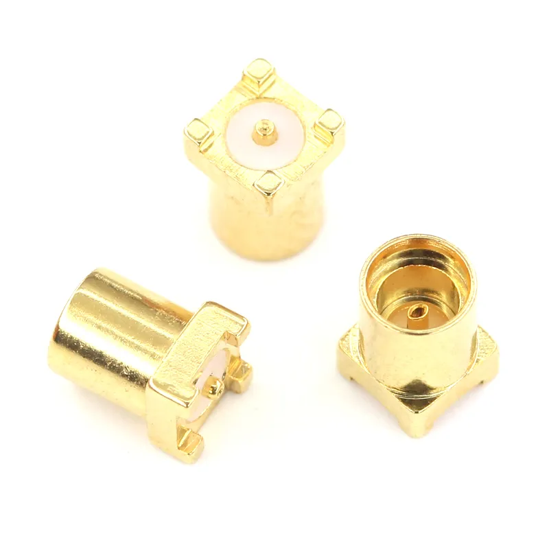 Surface-mount MMCX connector on a PCB Surface-mount MMCX connector on a PCB