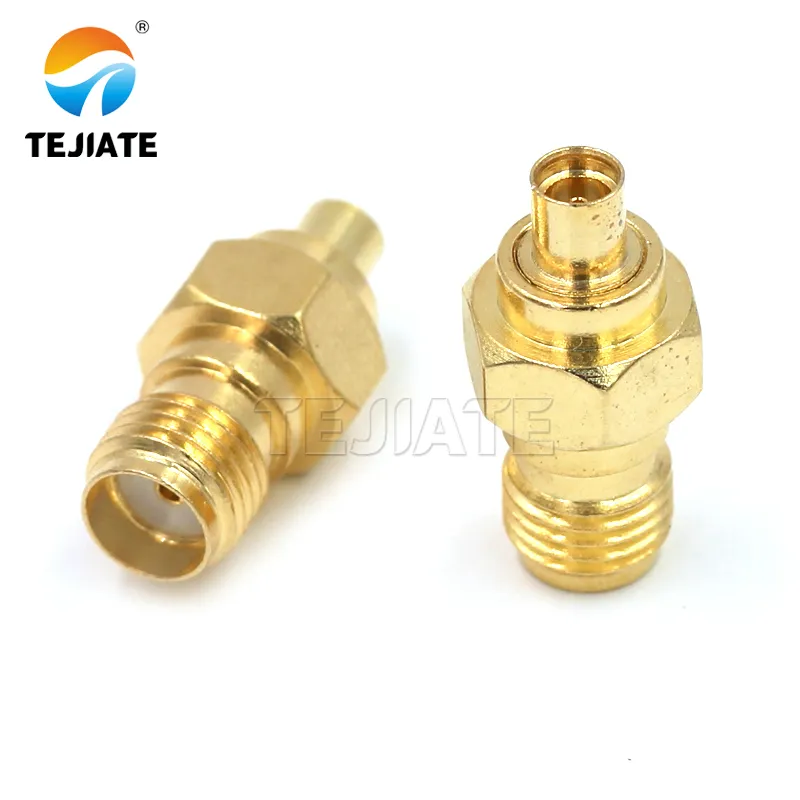 A physical image or cross-section of a rigid MMCX female to SMA female adapter (barrel adapter), showcasing its compact, monolithic structure. A physical image or cross-section of a rigid MMCX female to SMA female adapter (barrel adapter), showcasing its compact, monolithic structure.