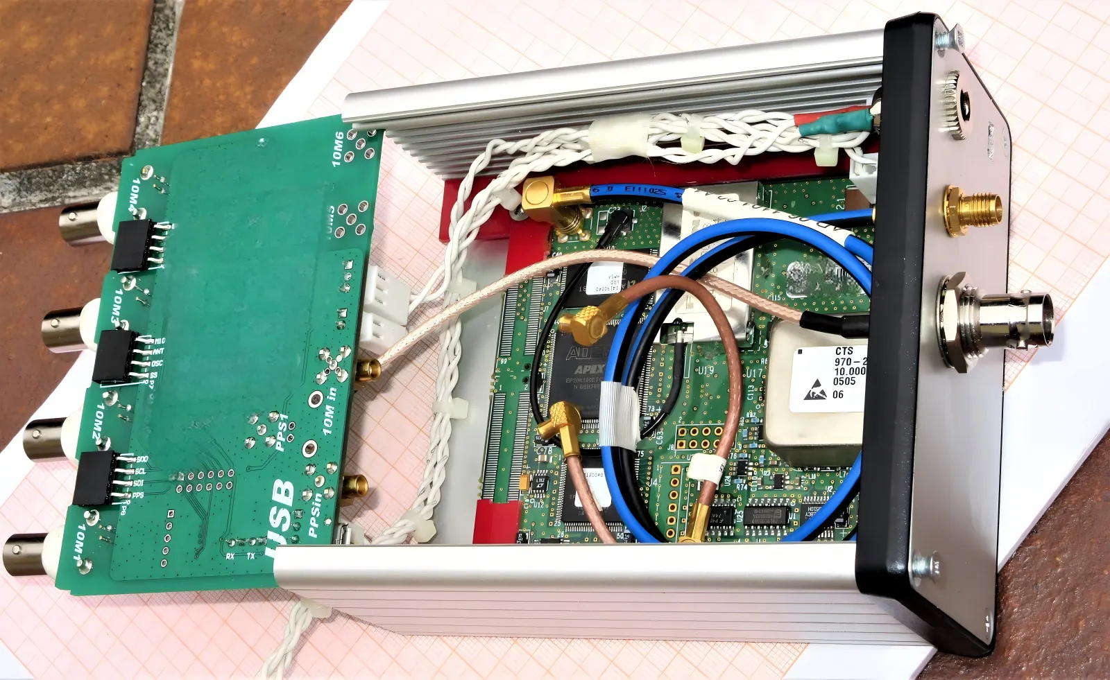 SMA connector close-up showing threaded interface SMA connector close-up showing threaded interface