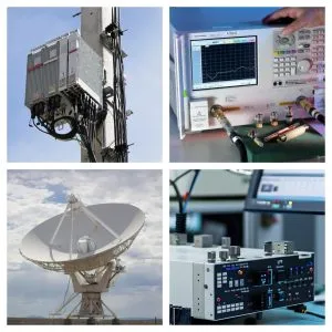 Conceptual diagram showing a 50-ohm coaxial cable connecting a radio module to an antenna in an RF system Conceptual diagram showing a 50-ohm coaxial cable connecting a radio module to an antenna in an RF system