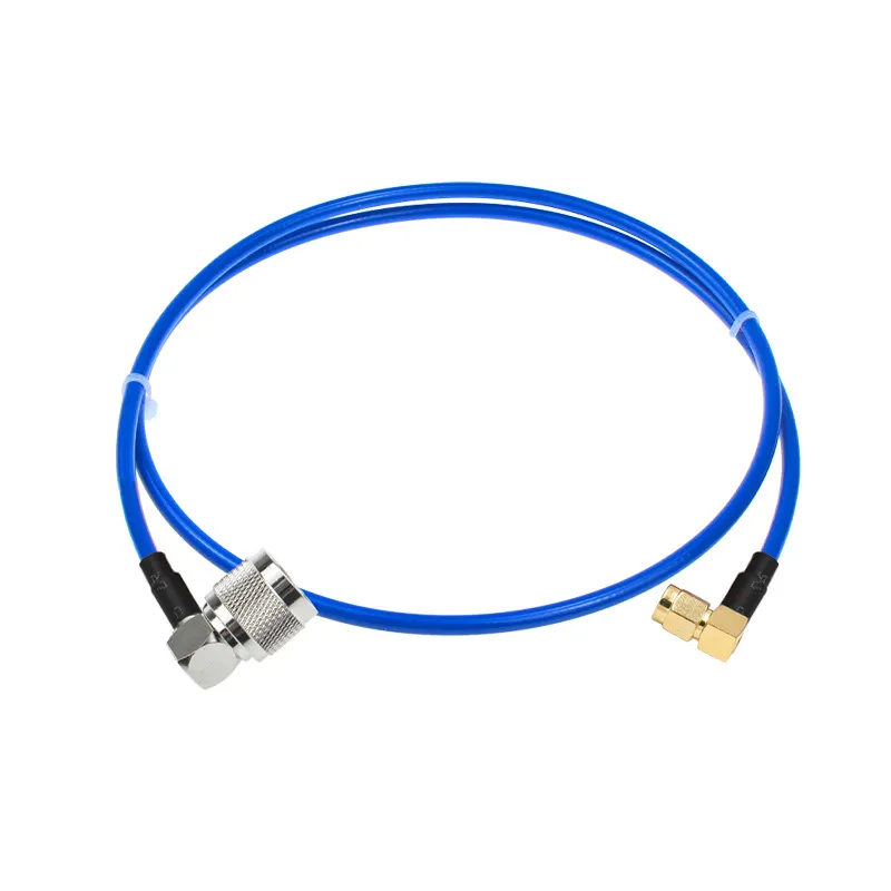 Diagram showing an SMA adapter cable connecting an RF module to a panel-mount SMA bulkhead Diagram showing an SMA adapter cable connecting an RF module to a panel-mount SMA bulkhead