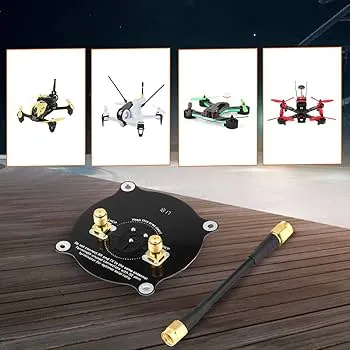Diagram illustrating a 5.8GHz FPV link budget with transmitter, cable, connectors, antenna, and receiver Diagram illustrating a 5.8GHz FPV link budget with transmitter, cable, connectors, antenna, and receiver