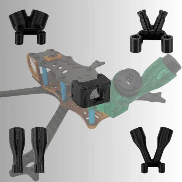 Small FPV quad with a stubby LHCP antenna mounted on the rear, staying within frame profile Small FPV quad with a stubby LHCP antenna mounted on the rear, staying within frame profile