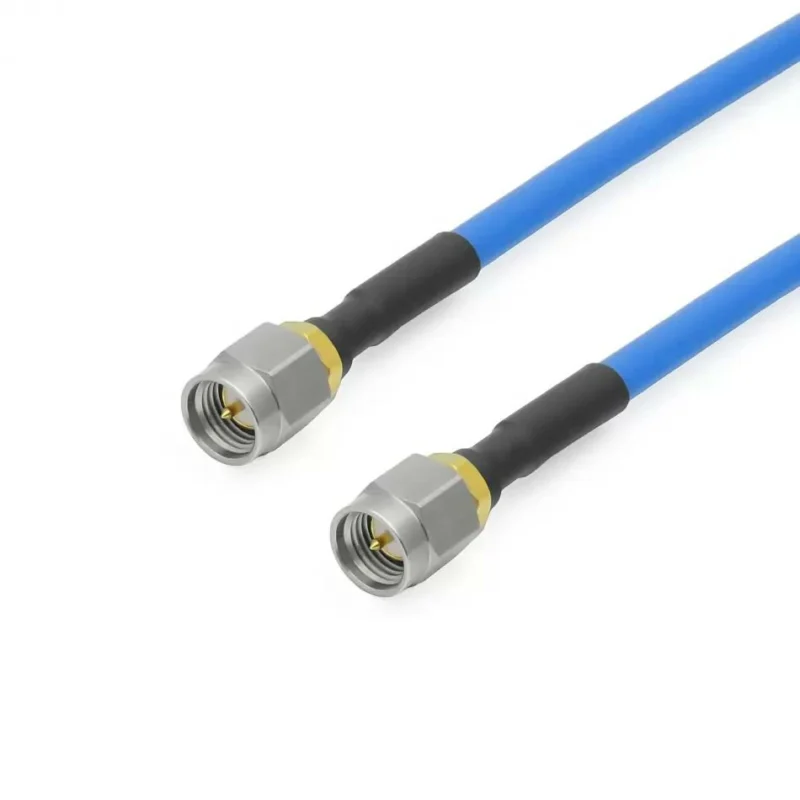 Blue SMA male to SMA male RF coaxial cable assembly Blue SMA male to SMA male RF coaxial cable assembly