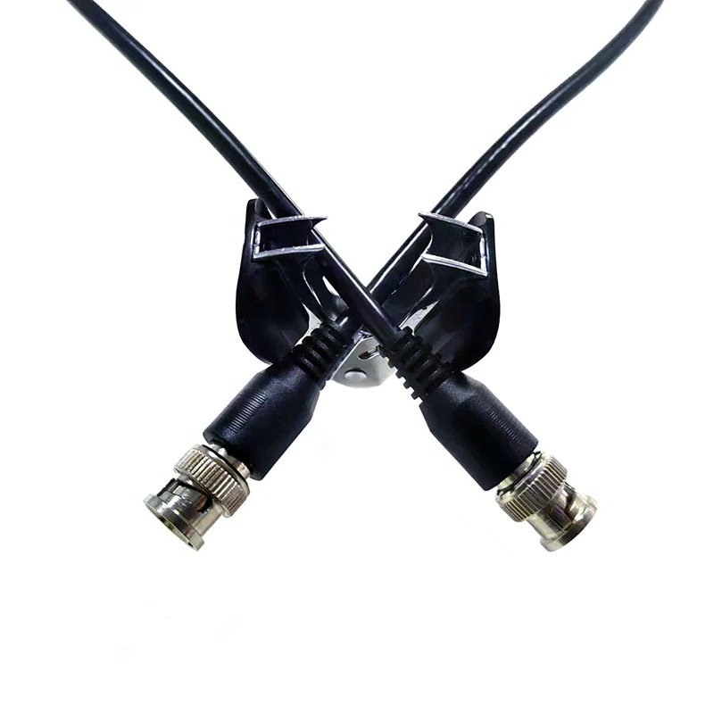 BNC to alligator clip test leads for oscilloscope and electronic signal measurements BNC to alligator clip test leads for oscilloscope and electronic signal measurements