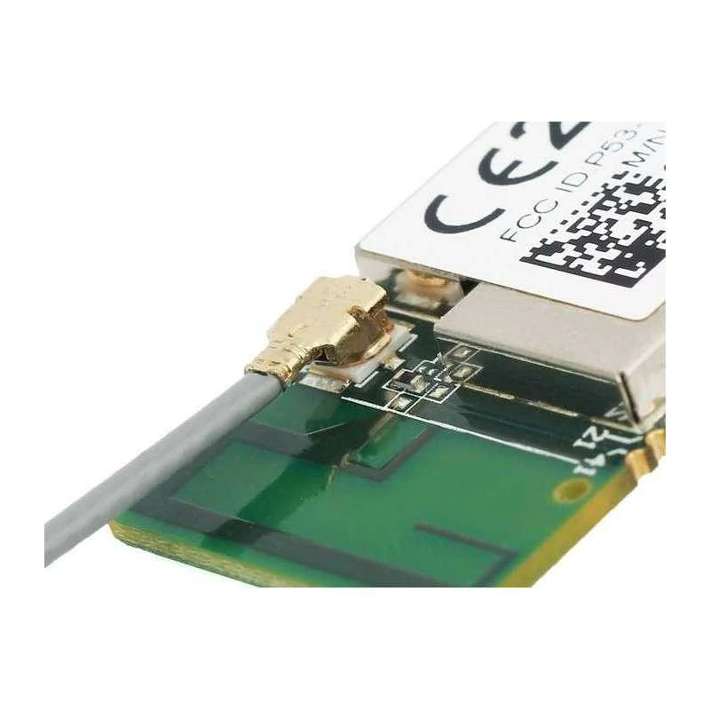 IPEX cable connector installed on a wireless communication module IPEX cable connector installed on a wireless communication module