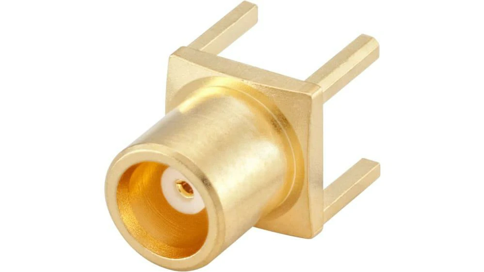 MCX female PCB mount connector with four support legs for RF modules MCX female PCB mount connector with four support legs for RF modules