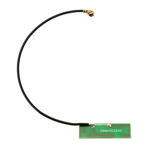 Micro coax cable assembly with miniature RF connector and compact PCB antenna Micro coax cable assembly with miniature RF connector and compact PCB antenna
