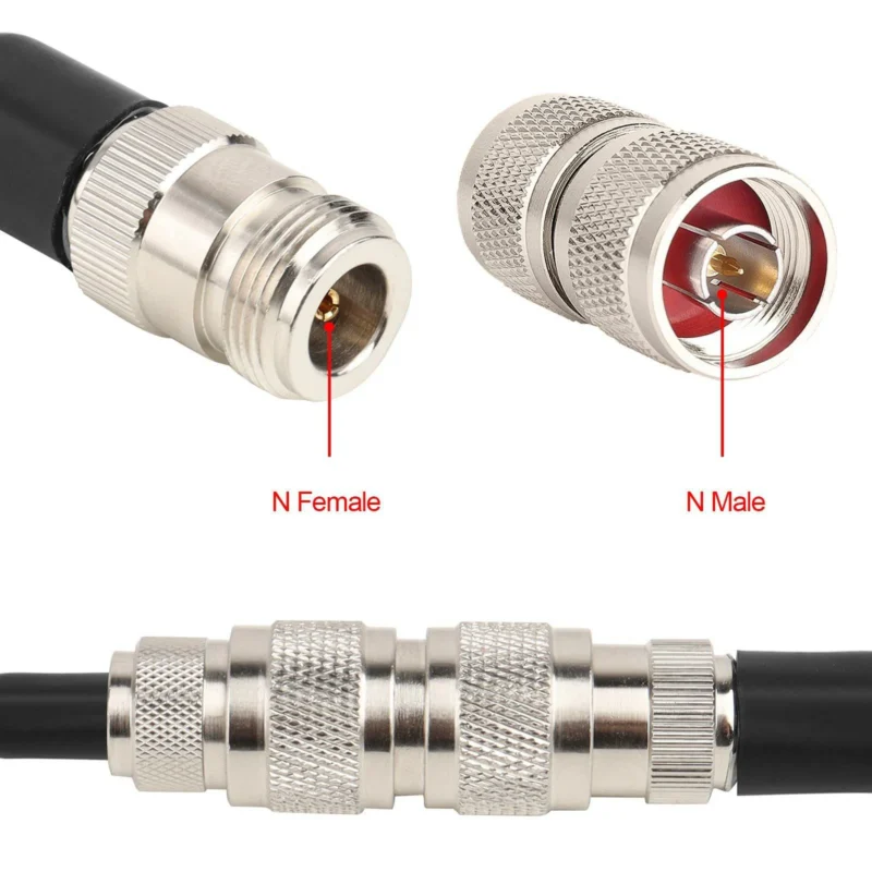 N male and N female RF connector interface comparison N male and N female RF connector interface comparison