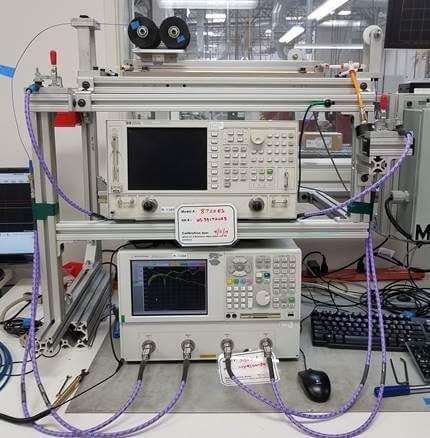 RF cable assembly production test station using network analyzers to verify insertion loss and return loss RF cable assembly production test station using network analyzers to verify insertion loss and return loss