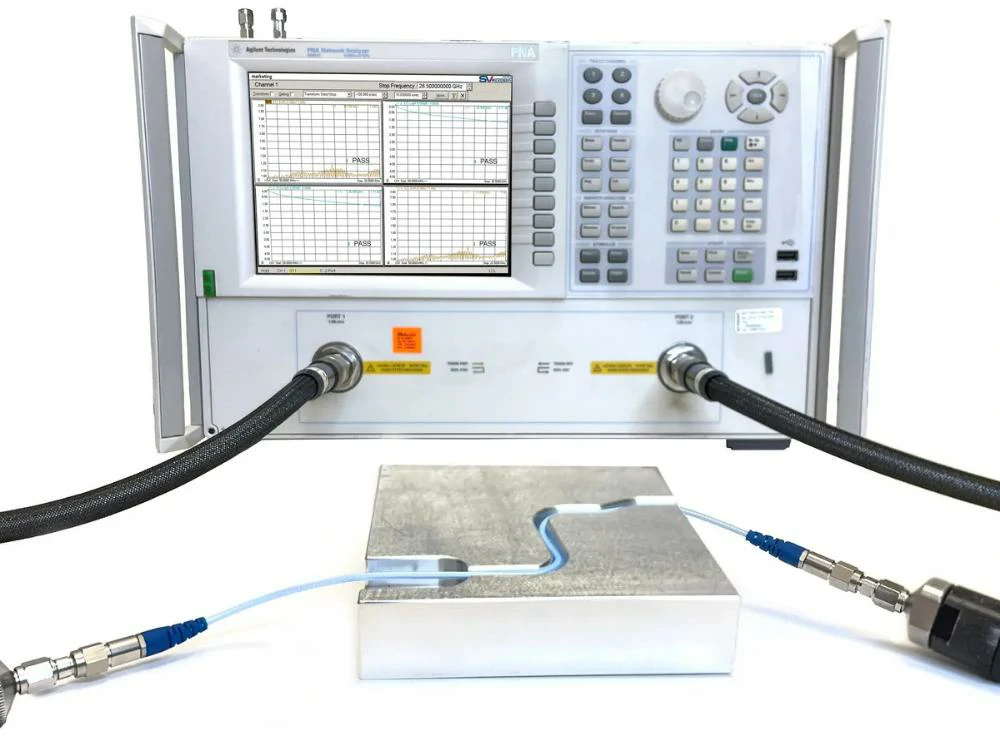 Precision measurement of RF connector dimensions during quality inspection Precision measurement of RF connector dimensions during quality inspection
