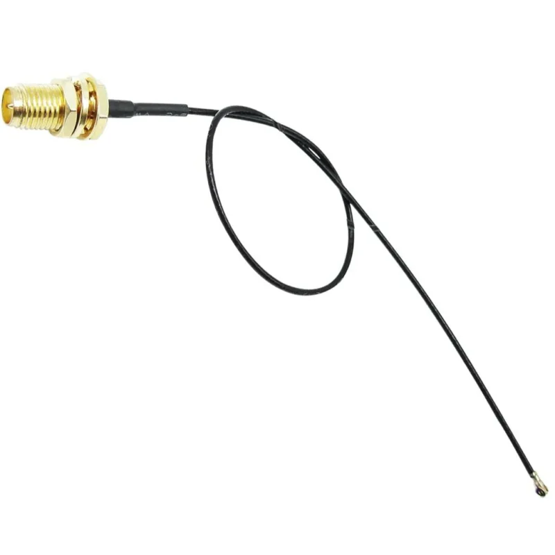 SMA bulkhead to U.FL IPEX micro coax cable assembly for external antenna connection SMA bulkhead to U.FL IPEX micro coax cable assembly for external antenna connection