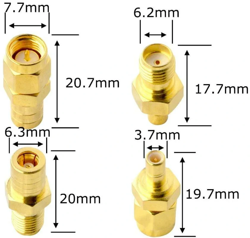 SMA and SMB connector size and dimension comparison SMA and SMB connector size and dimension comparison