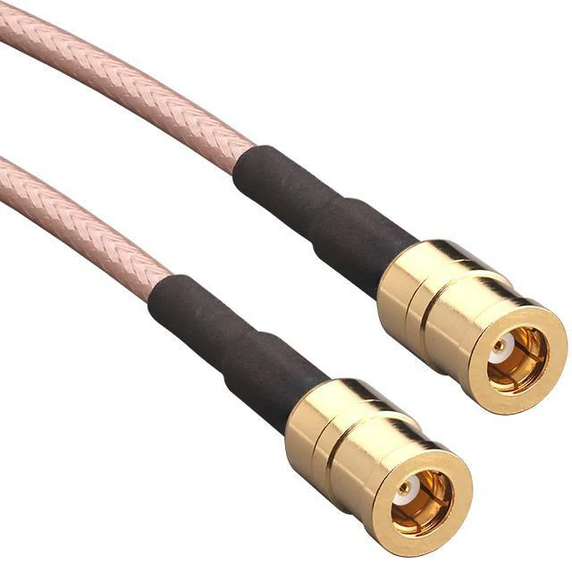 SMB female to female coaxial RF cable assembly SMB female to female coaxial RF cable assembly