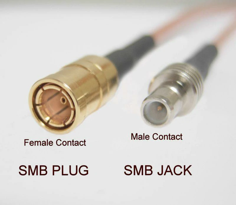 SMB plug and SMB jack male and female contact identification SMB plug and SMB jack male and female contact identification