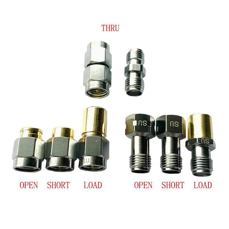 SOLT VNA calibration kit with open short load and thru standards SOLT VNA calibration kit with open short load and thru standards