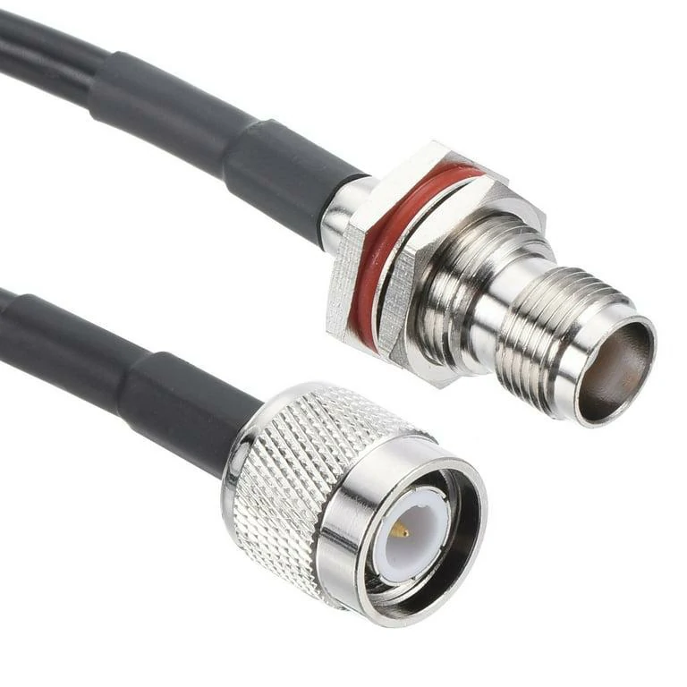 TNC male to TNC female bulkhead coaxial cable assembly TNC male to TNC female bulkhead coaxial cable assembly