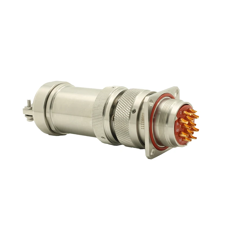 Bulkhead electrical connector with multi pin panel mount structure for industrial wiring applications Bulkhead electrical connector with multi pin panel mount structure for industrial wiring applications