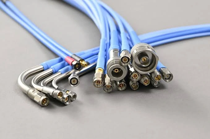 Coax cable assembly with multiple RF connectors for RF signal transmission and installation applications Coax cable assembly with multiple RF connectors for RF signal transmission and installation applications