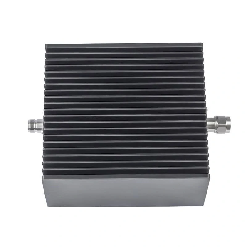 High power coaxial RF attenuator with heat sink for continuous signal attenuation High power coaxial RF attenuator with heat sink for continuous signal attenuation