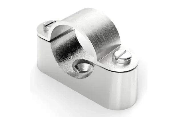 Metal P clamp used for supporting and securing coaxial cables Metal P clamp used for supporting and securing coaxial cables