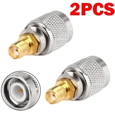 N male to SMA female coaxial adapters showing male and female RF connector interfaces N male to SMA female coaxial adapters showing male and female RF connector interfaces