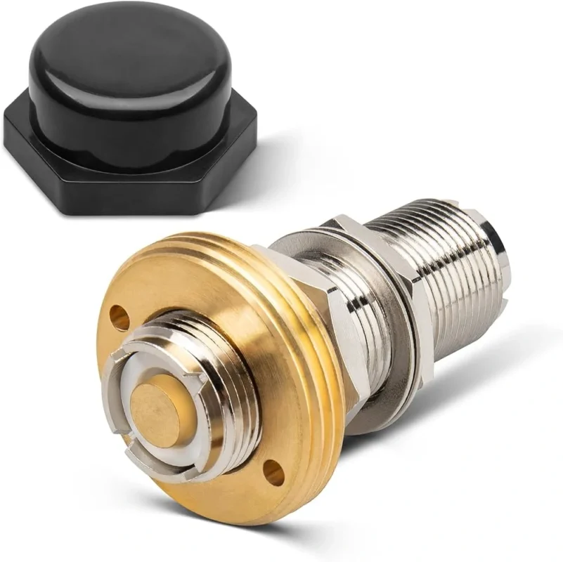 NMO roof mount with protective cap for vehicle antenna installation NMO roof mount with protective cap for vehicle antenna installation