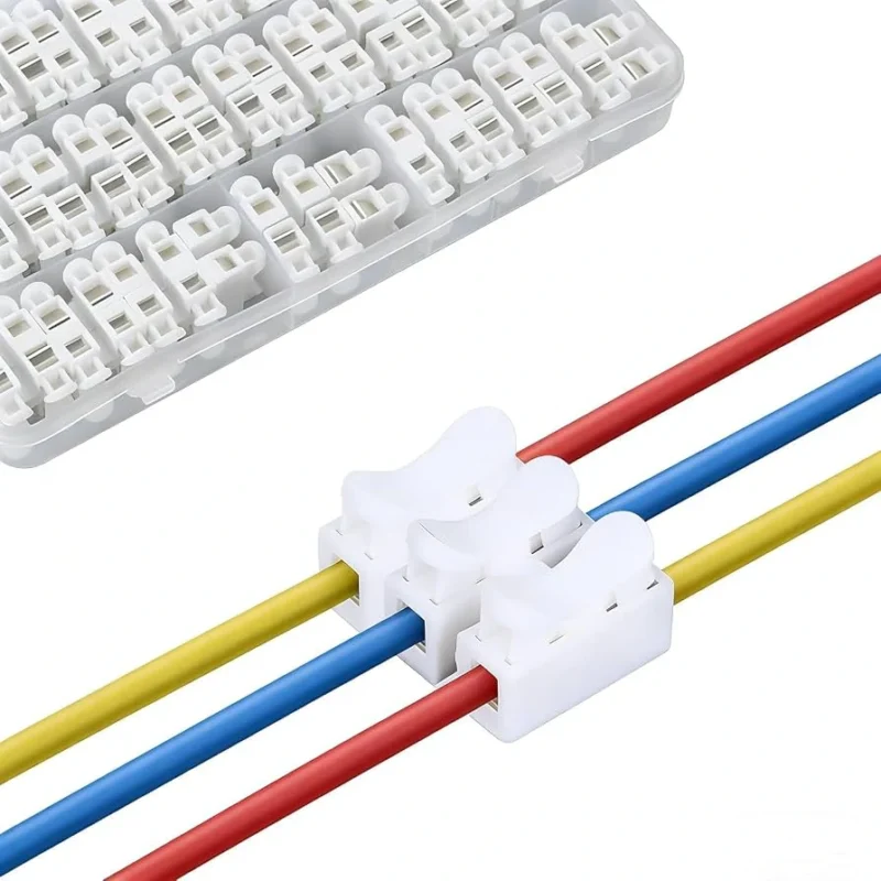 Quick wire connector types for joining electrical wires without complicated installation tools Quick wire connector types for joining electrical wires without complicated installation tools