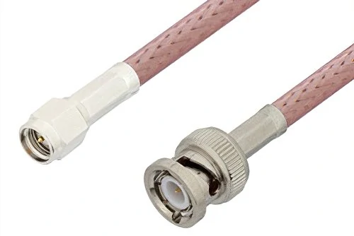 RG316 SMA male to BNC male coax cable assembly RG316 SMA male to BNC male coax cable assembly