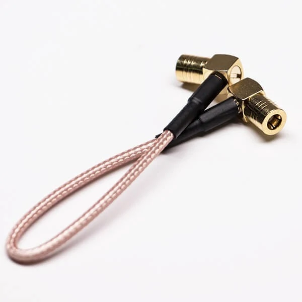 Right-angle SMB connectors on an RG316 coax cable jumper Right-angle SMB connectors on an RG316 coax cable jumper