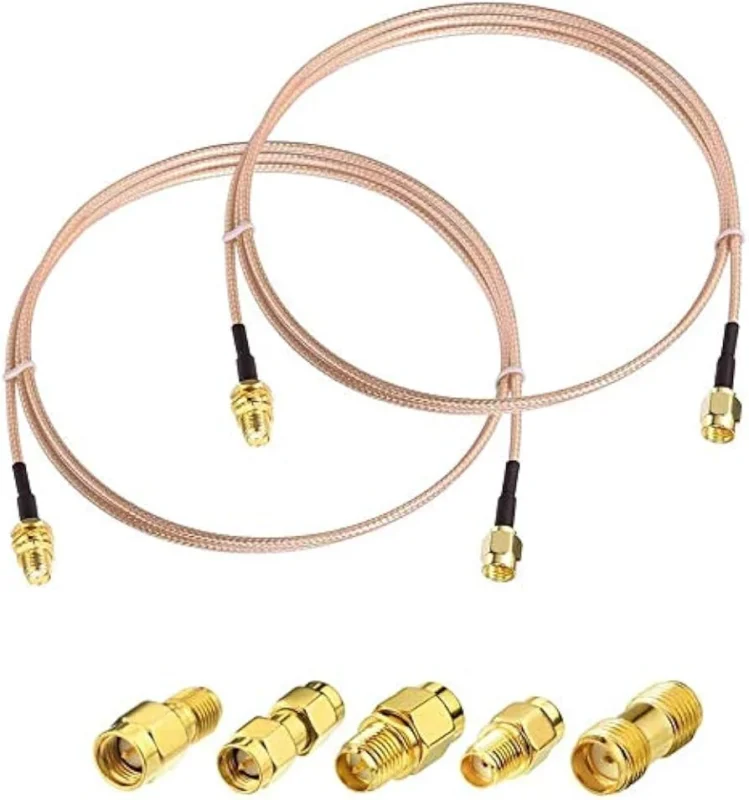 SMA coax cables and RF adapters for cable assembly configuration SMA coax cables and RF adapters for cable assembly configuration