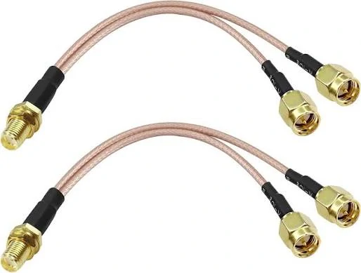 SMA female to dual SMA male RF splitter cable assemblies SMA female to dual SMA male RF splitter cable assemblies