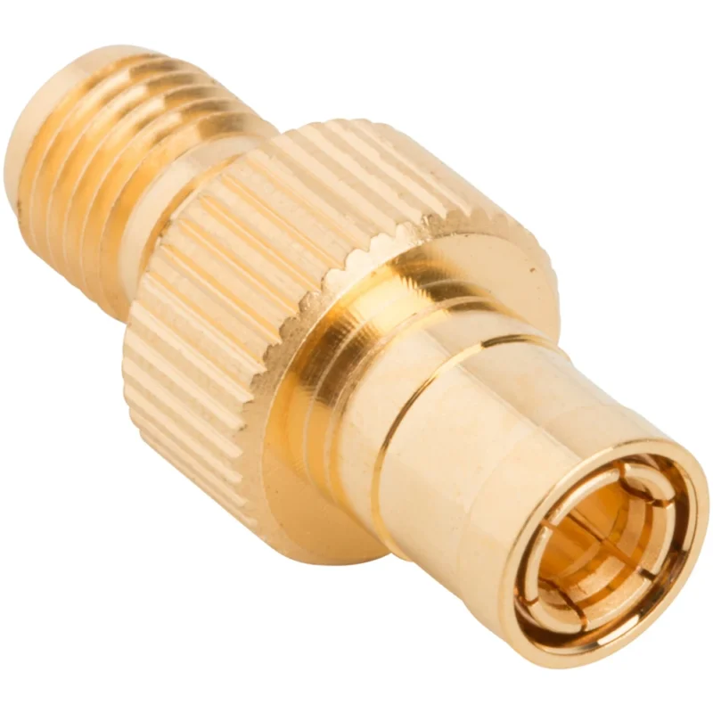 SMA female to SMB snap-on adapter with gold-plated straight body SMA female to SMB snap-on adapter with gold-plated straight body