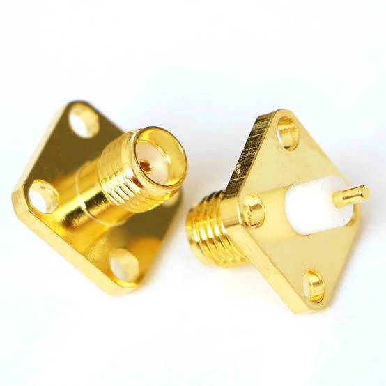 SMA female four-hole flange antenna coax connectors SMA female four-hole flange antenna coax connectors