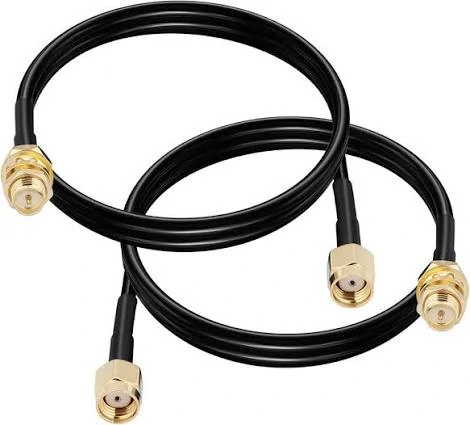 SMA male to female antenna extension cable with black coax SMA male to female antenna extension cable with black coax