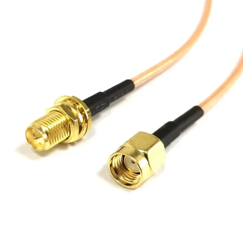 SMA male to female bulkhead antenna extension cable SMA male to female bulkhead antenna extension cable