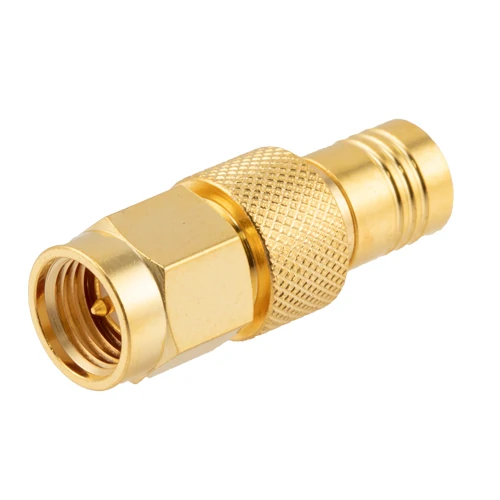SMB to SMA male RF adapter with straight gold-plated body SMB to SMA male RF adapter with straight gold-plated body