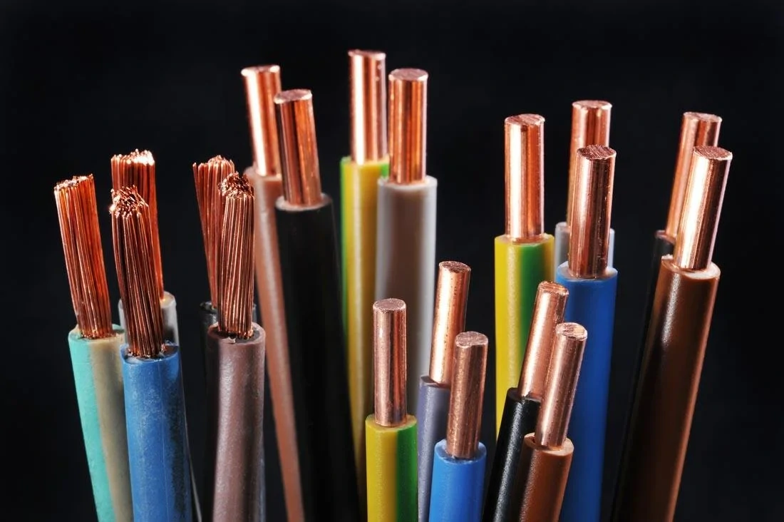 Solid and stranded copper conductors with different colored insulation Solid and stranded copper conductors with different colored insulation