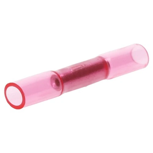 Transparent heat shrink butt splice connector with adhesive lined sleeve Transparent heat shrink butt splice connector with adhesive lined sleeve