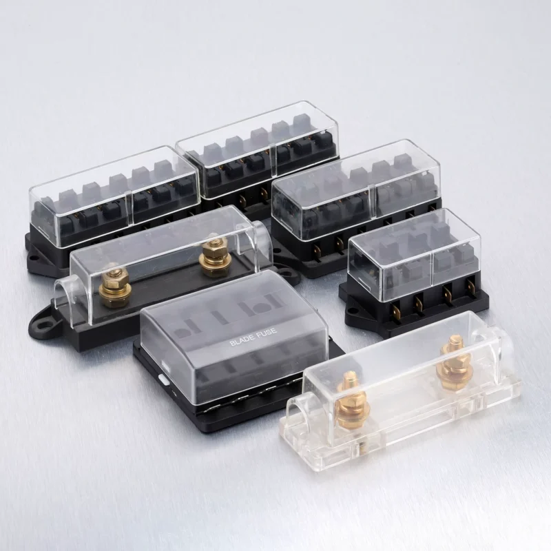waterproof automotive fuse block with transparent protective covers for vehicle electrical distribution waterproof automotive fuse block with transparent protective covers for vehicle electrical distribution