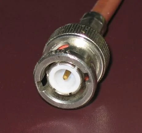 BNC coaxial connector adapter used for RF signal transmission and testing BNC coaxial connector adapter used for RF signal transmission and testing