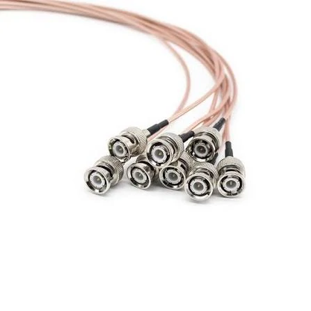 BNC RF adapter cable assemblies with coaxial cables for signal transmission BNC RF adapter cable assemblies with coaxial cables for signal transmission