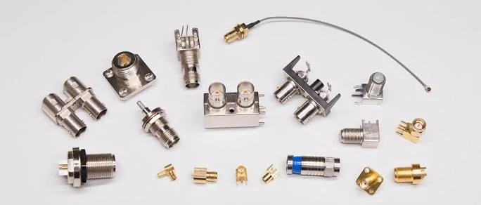 Coaxial RF connectors and adapters for communication systems Coaxial RF connectors and adapters for communication systems