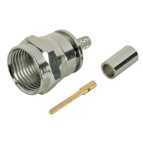 F type connector used with RG6 and RG59 75 ohm coaxial cable F type connector used with RG6 and RG59 75 ohm coaxial cable