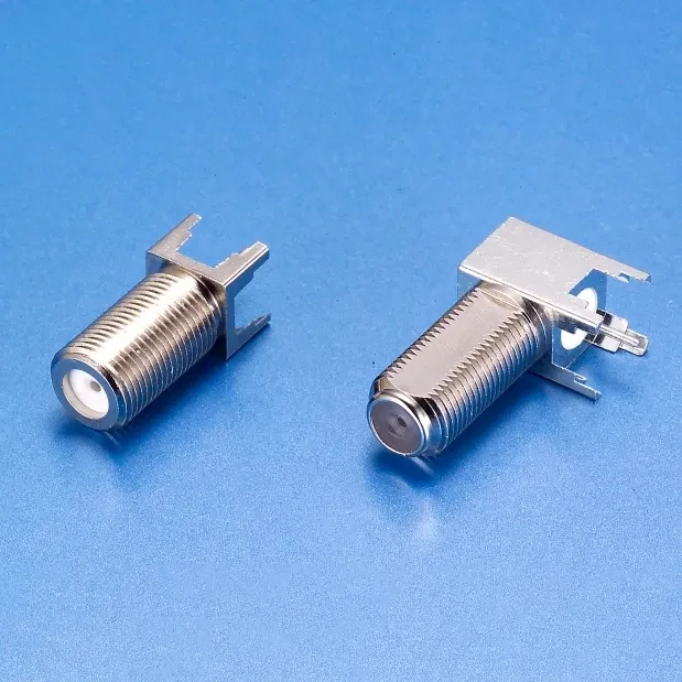 F81 F type connector coupler for joining two coaxial cables F81 F type connector coupler for joining two coaxial cables