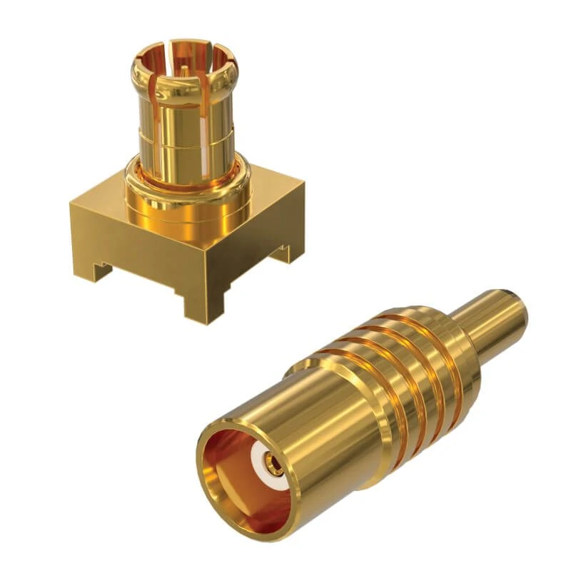 High precision microwave RF adapter with gold plated connector structure for high frequency signal transmission High precision microwave RF adapter with gold plated connector structure for high frequency signal transmission