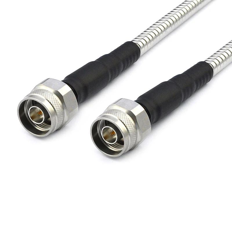 N type male coaxial cable assembly with threaded RF connector for antenna and communication systems N type male coaxial cable assembly with threaded RF connector for antenna and communication systems