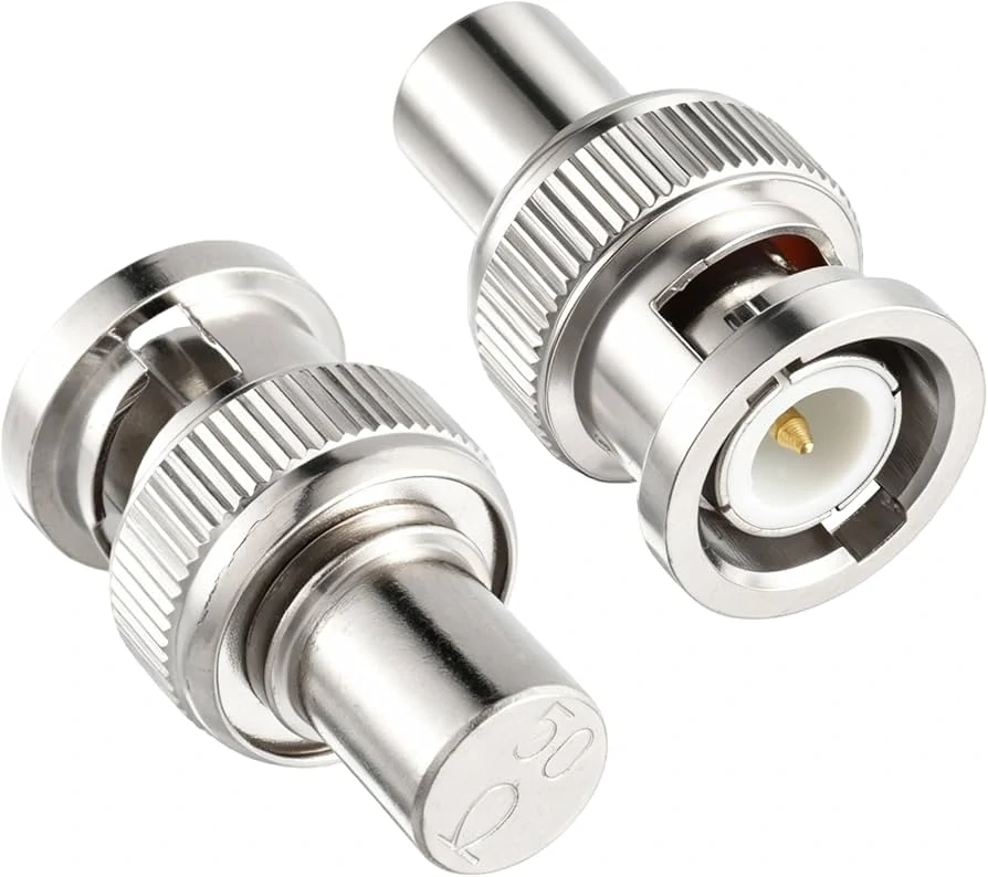 RF BNC connector parts with contact pin and metal shell for coaxial cable assembly RF BNC connector parts with contact pin and metal shell for coaxial cable assembly