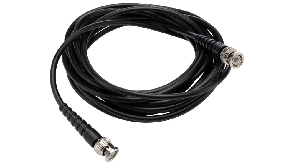 RF coaxial connector structure showing internal contact and cable connection design RF coaxial connector structure showing internal contact and cable connection design